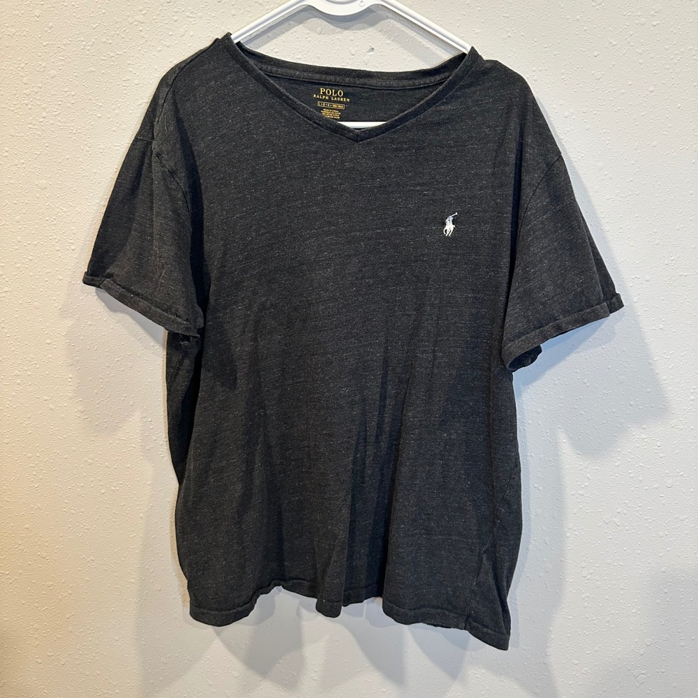 Lot of Polo Ralph Lauren T-Shirt Men Large Black Blue V-Neck Cotton Classic Logo - Picture 5 of 16
